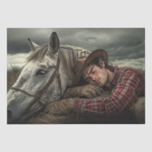 Papier Mousseline Découpage Mode de vie occidental Cowboy Horse Napp