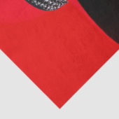 Papier Mousseline Découpage Modèle noir Casquette rouge frappant (Détail)