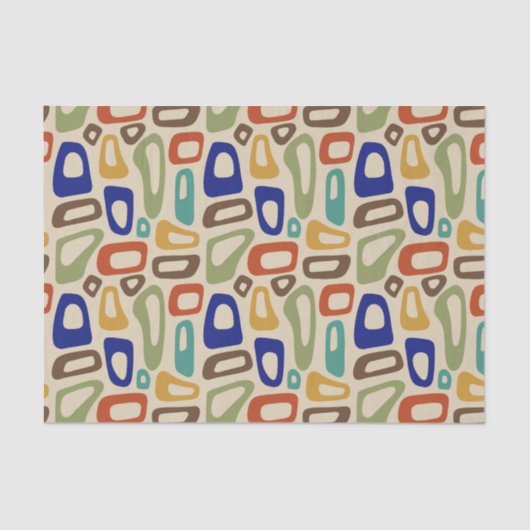 Papier Mousseline Découpage moderne du milieu du siècle (Recto)