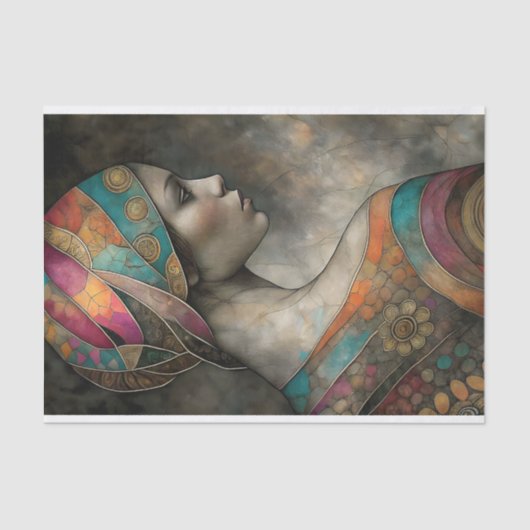 Papier Mousseline Découpage Mosaic (Recto)