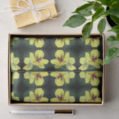 Papier Mousseline Découpage Motif Abstrait Fleur sauvage jaune (Cadeau)