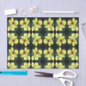 Papier Mousseline Découpage Motif Abstrait Fleur sauvage jaune (Artisanat)