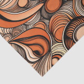 Papier Mousseline Découpage Motif Abstrait Orange Peach Moderne (Détail)