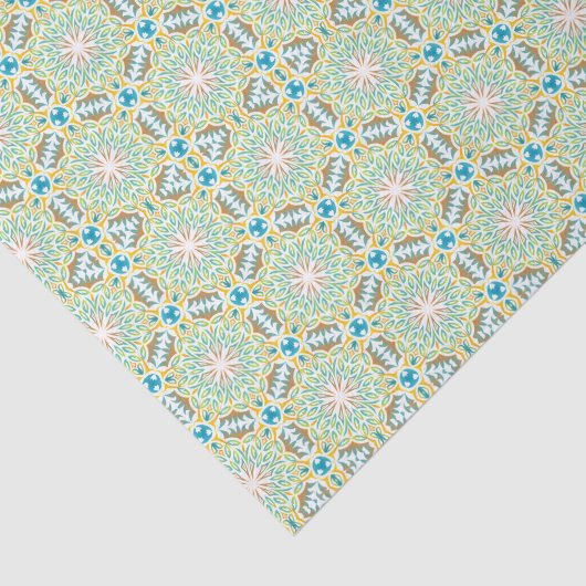 Papier Mousseline Découpage Motif Abstrait vert (Détail)