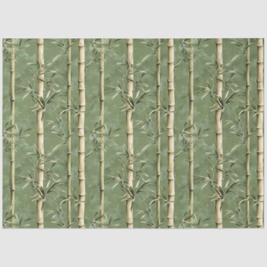 Papier Mousseline Découpage Motif Bambou (Recto)