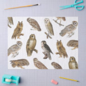 Papier Mousseline Découpage Motif Chouettes vintages (Artisanat)