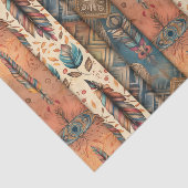Papier Mousseline Découpage motif cool Boho Ouest carrelé (Détail)