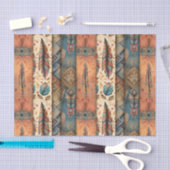 Papier Mousseline Découpage motif cool Boho Ouest carrelé (Artisanat)