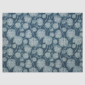 Papier Mousseline Découpage Motif Dandelions Bleus (Recto)