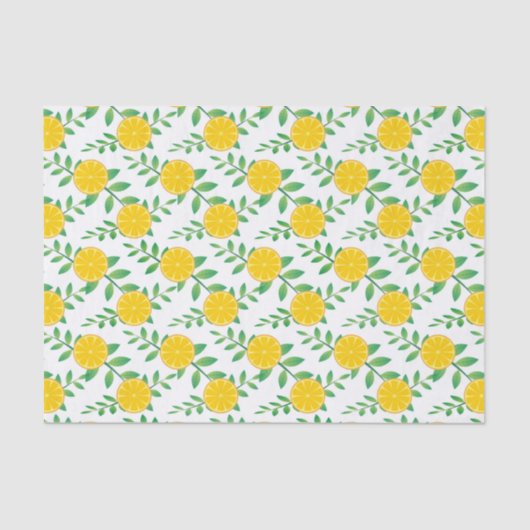 Papier Mousseline Découpage Motif de bouquet de citron (Recto)