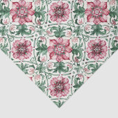 Papier Mousseline Découpage Motif de carrelage vert rouge du printem (Détail)