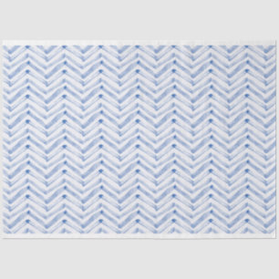 Papier Mousseline Découpage motif de chevron bleu