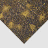 Papier Mousseline Découpage Motif de pétales en or (Détail)