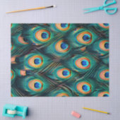 Papier Mousseline Découpage Motif de plumes de paq (Artisanat)