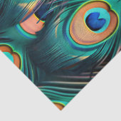 Papier Mousseline Découpage Motif de plumes de paq (Détail)