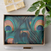 Papier Mousseline Découpage Motif de plumes de paq (Cadeau)