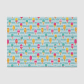 Papier Mousseline Découpage Motif de Popsicle (Recto)