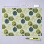 Papier Mousseline Découpage Motif Dessin d'Olive Vert (Artisanat)