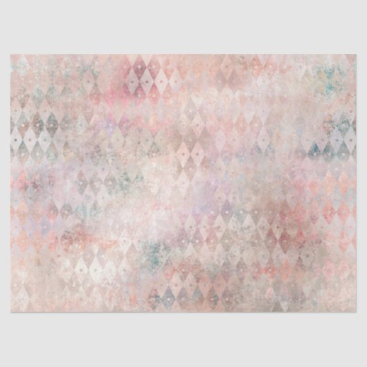 Papier Mousseline Découpage Motif Diamant Coloré (Recto)