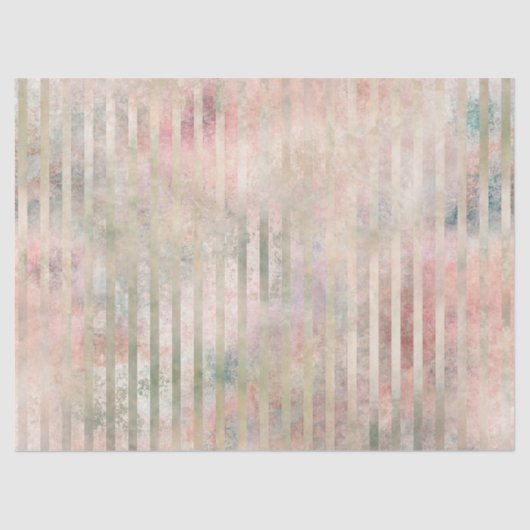 Papier Mousseline Découpage Motif en rayures colorées (Recto)