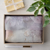 Papier Mousseline Découpage Motif Floral complexe rose violet (Cadeau)