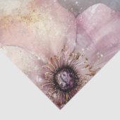 Papier Mousseline Découpage Motif Floral complexe rose violet (Détail)