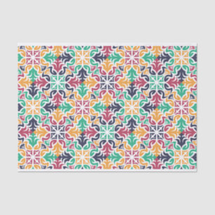 Papier Mousseline Découpage motif géométrique coloré