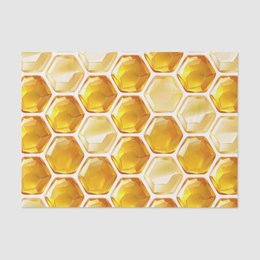 Papier Mousseline Découpage Motif Honeypeb en gras (Recto)