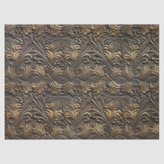 Papier Mousseline Découpage Motif intertissant bossé (Recto)