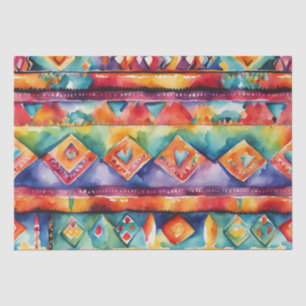 Papier Mousseline Découpage motif Latino Bright Watercolor
