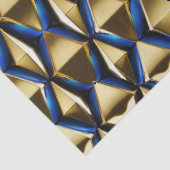 Papier Mousseline Découpage Motif moderne or et saphir (Détail)