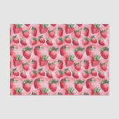 Papier Mousseline Découpage Motif rose fraise (Recto)