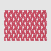 Papier Mousseline Découpage Motif rouge et blanc (Recto)