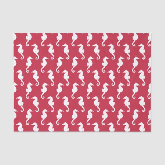 Papier Mousseline Découpage Motif rouge et blanc (Recto)