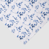 Papier Mousseline Découpage Motif simple Bleu Botanique (Détail)