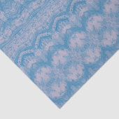 Papier Mousseline Découpage Motif vintage Antique Blue Pastel (Détail)