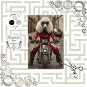 Papier Mousseline Découpage Moto Steampunk Riding Poodle