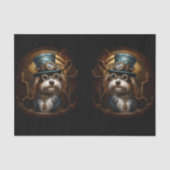 Papier Mousseline Découpage Mousseline Steampunk Chien Faux Ink LR 0 (Recto)