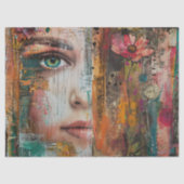 Papier Mousseline Découpage multimédia mixte (Recto)