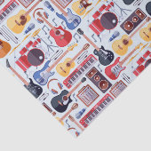 Papier Mousseline Découpage Musique Anniversaire Partie Instruments (Détail)