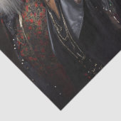 Papier Mousseline Découpage Musique Bande poulets style Punk (Détail)