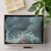 Papier Mousseline Decoupage Mystical Sea Mermaid Teal Gown (Cadeau)