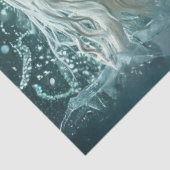 Papier Mousseline Decoupage Mystical Sea Mermaid Teal Gown (Détail)