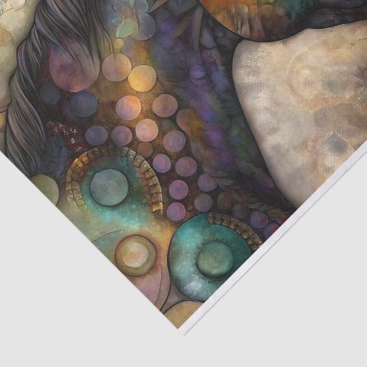 Papier Mousseline Découpage mystique du cheval (Détail)