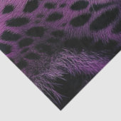 Papier Mousseline Découpage Mystique Leopard pourpre et points noirs (Détail)