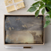 Papier Mousseline Découpage Mythique Griffon Wolf-Bird Gold Inlay (Cadeau)