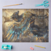 Papier Mousseline Découpage Mythique Griffon Wolf-Bird Gold Inlay (Artisanat)