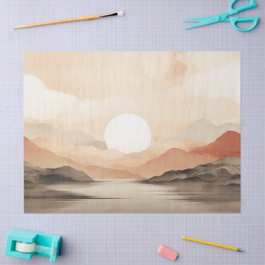 Papier Mousseline Découpage nature japonaise de Serene Horizon (Artisanat)