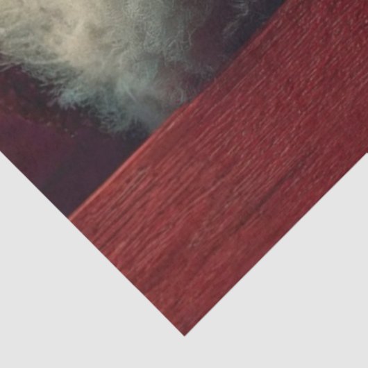 Papier Mousseline Decoupage Naughty or Nice Santa Claus Peeking (Détail)