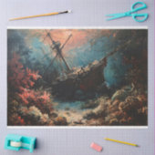 Papier Mousseline Découpage nautique du navire coulé (Artisanat)